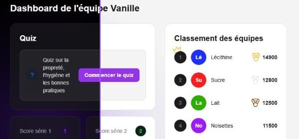 Le tableau de bord coupé en deux : thème sombre à gauche, thème clair à droite