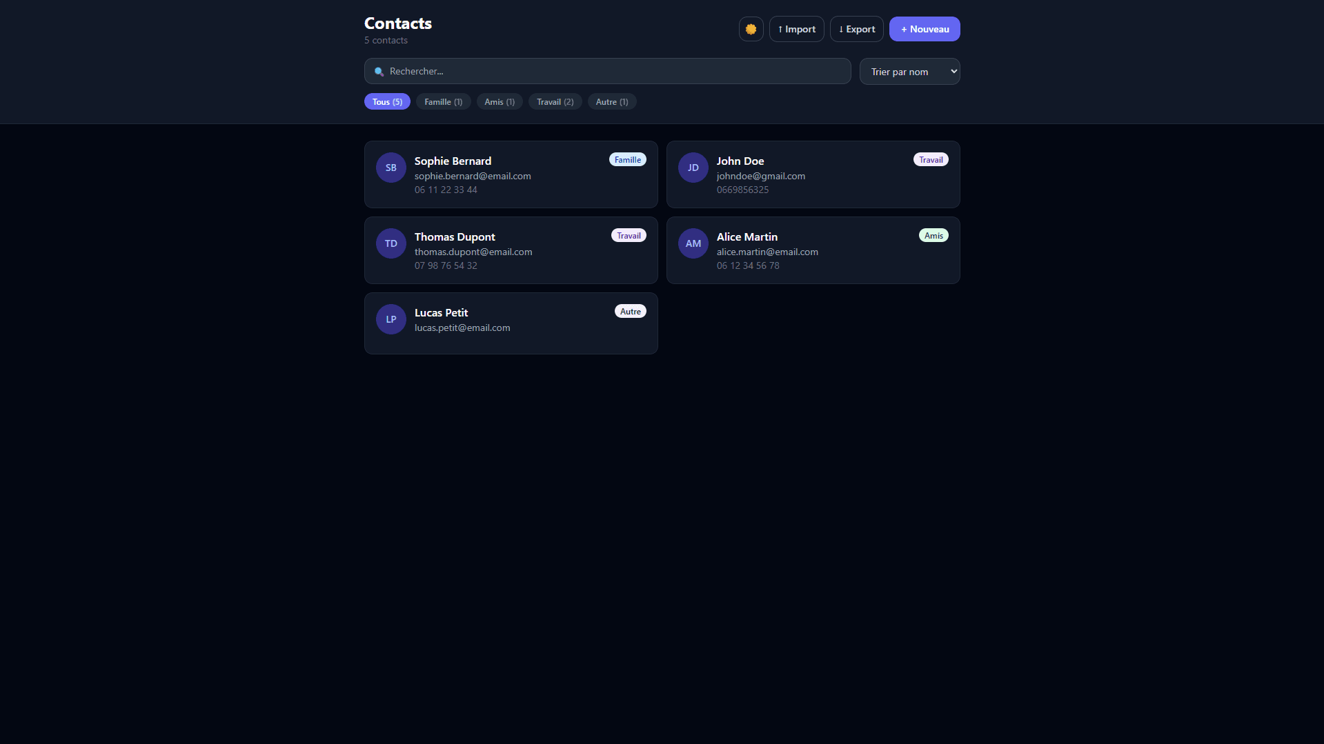 contact manager app