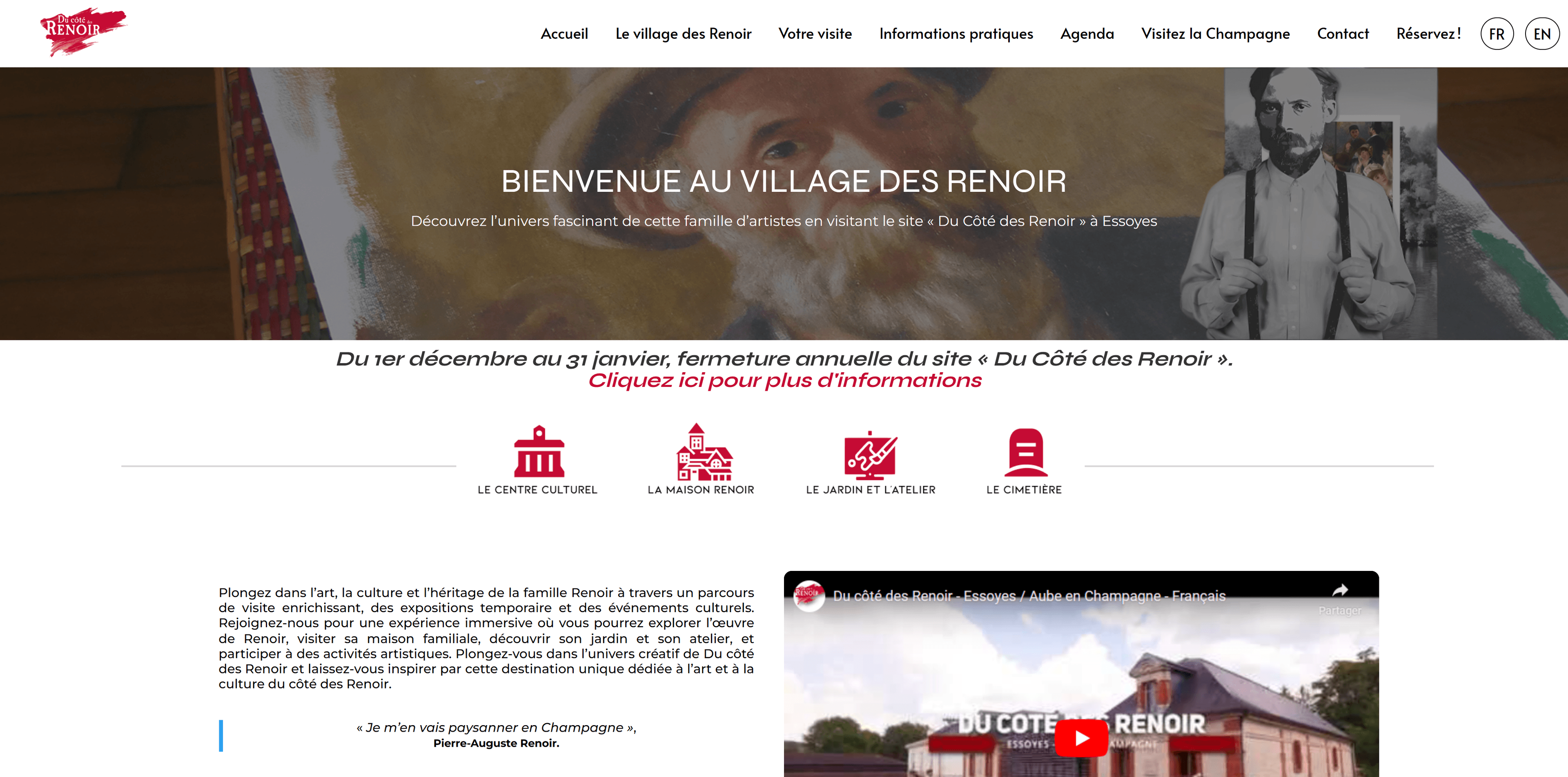 Station landing page example