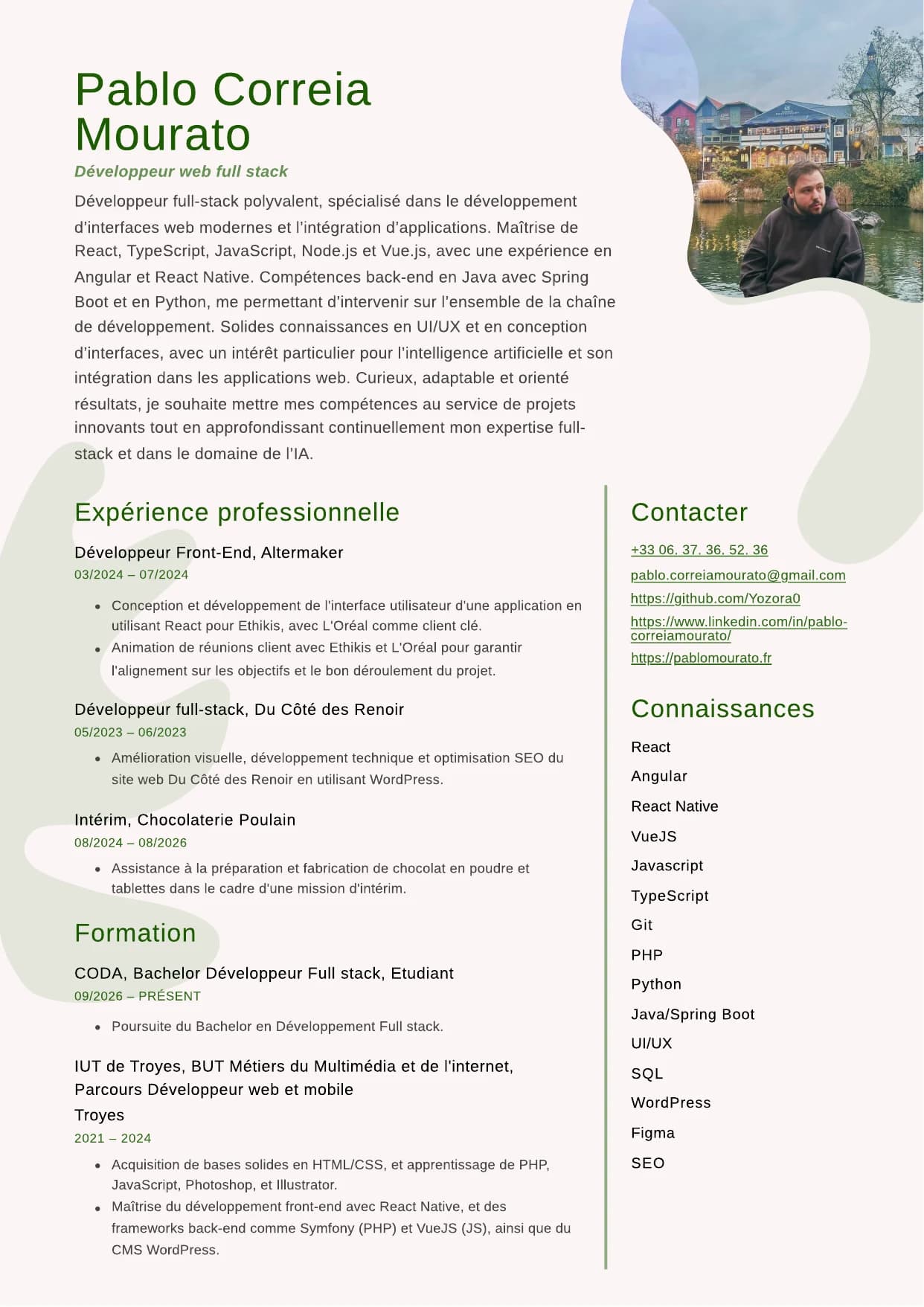 CV de Pablo Correia Mourato — page 1 sur 2